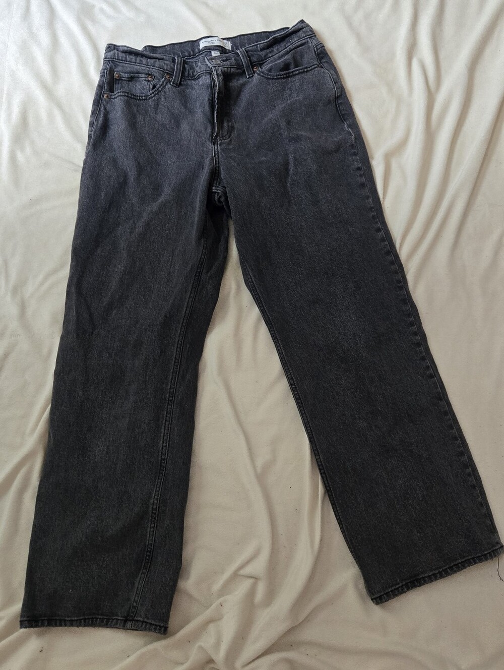 Abercrombie & Fitch Black Low Rise The Baggy Curve Love Size 8S Short